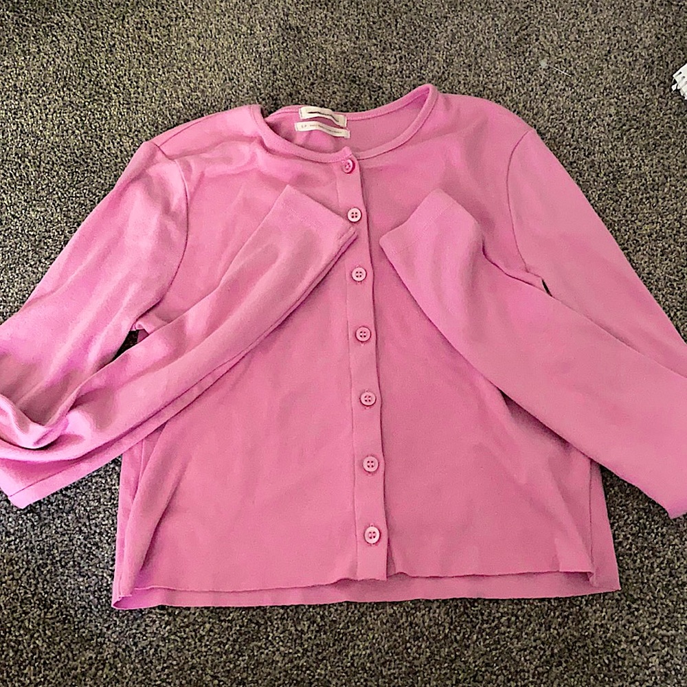 urban outfitters pink button up cardigan